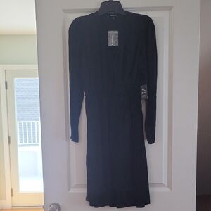 Express Elegant Black Long Sleeve Dress